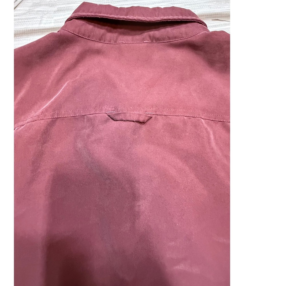 The North Face Men's XL Long Sleeve Hiking‎ Shirt Maroon Button Down Ventilated - Picture 7 of 12